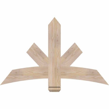 Ekena Millwork Alberta Smooth Timber Gable Bracket, Douglas Fir, 48"W x 30"H x 1 1/2"D x 5 1/2"F, 15/12 Pitch GBW048X30X0206ALB00SDF